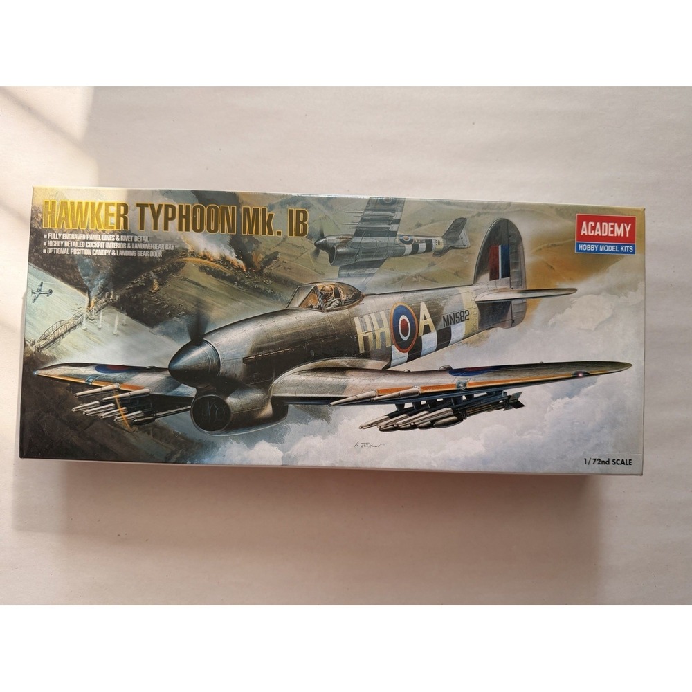 Academy 1/72 Hawker Typhoon Mk.IB Vintage Plastic Model Airplane Kit 1664 Open